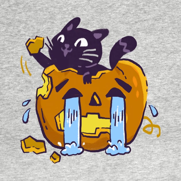 pumpkin emote crying on halloween by Zhuna